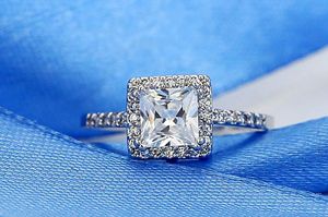 Victoira Wieck Luxe Mode-sieraden 10kt Wit Goud Gevulde Prinses Cut Topaz CZ Gesimuleerde Diamond Wedding Engagement Ring Gift Maat 5-11