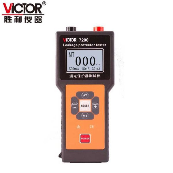 VICTOR 7200 VC7200 Testeur de protection contre les fuites de haute précision Affichage LCD Gamme automatique électrique à dix vitesses.