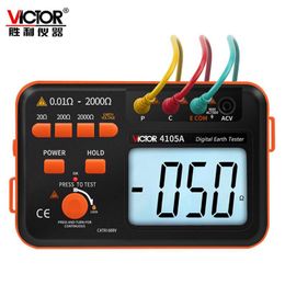 VICTOR VC4105A VC4105B compteur de résistance de terre numérique testeur Megger d'isolation de terre 2000 750V mesure voltmètre rétro-éclairage LED