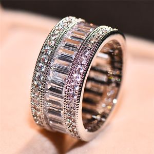 Victoria Princess Ring Bijoux De Luxe En Argent Sterling 925 Blanc Clair 5A Zircone Cubique CZ Diamant Fête Femmes Mariage Bague De Mariée Cadeau