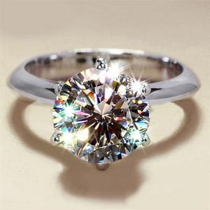 Victoria Wieck tout nouveau bijoux de luxe pur 100% argent Sterling 925 Solitaire coupe ronde topaze blanche CZ diamant femmes mariage Ban276B
