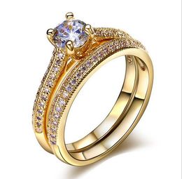 Victoria Wieck Choucong Mode-sieraden Ronde Cut 925 Sterling Zilver Wit Saffier CZ Diamond Populaire Dames Bruiloft Bruids Ring Set SZ5-10