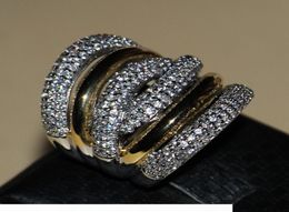 Victoria Wieck Full Tiny Stones Women039s Mode-sieraden 14kt witgoud goud gevulde Zirconia Wedding Engagement Band Ringen gi9343265