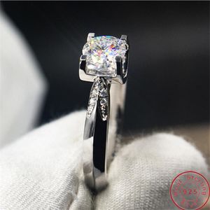 Victoria Wieck Luxe Sieraden Real 925 Sterling Zilver Ronde Cut White Topaz CZ Diamond edelstenen Dames Bruiloft Engagement Band Ring Gift