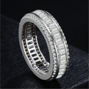 Victoria Wieck Bijoux De Luxe Réel En Argent Sterling 925 Pleine Princesse Taille Topaze Blanche CZ Diamant Pierres Précieuses Promesse Cercle De Mariage B301D