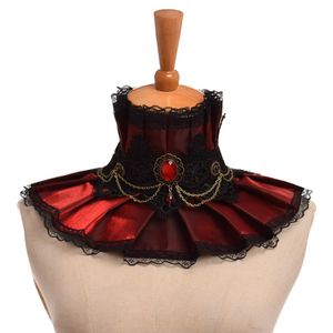 Victoriaanse Choker Afneembare Kraag Carnaval Cosplay Vintage Royal Queens Fantasy Ruffles Neck Ruff