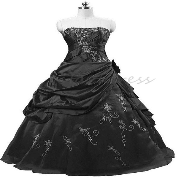 Vestido De Novia gótico victoriano 2024 con bordado, vestido De baile con forma De corazón, disfraz De Halloween negro, vestido De Novia, jardín De brujas Medieval, Vestidos elegantes De Novia