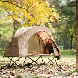Vidalido 1Serson Double couches extérieur lit de camping tente légère protège-pôle en alliage en aluminium portable Anti-Mosquito Anti-Mosquito POSE 240422