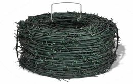 Vidaxl Barbed fil 328039 Green Iron Barbwire Garden Patio Fencing Fices14290628750737