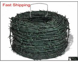 Vidaxl prikkeldraad 328039 groene ijzeren barbwire tuin patio schermen draden hek u4sx38412634