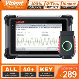 Vident ISMART800PRO BT OBD2 Bluetooth CAR Herramientas de diagnóstico 40 RESTACIÓN Función Programador de clave Bidireccional Sanner puede FD Protocolo