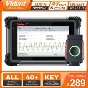 VIDENT ISMART800PRO BT OBD2 BLUETOOTH CAR TOLLES DE DIAGNOSTIC 40 RESET FONCTION CLÉ PROGRAMMER PROGRAMME BIDIRECTIONNELLE SANNER CAN FD Protocole