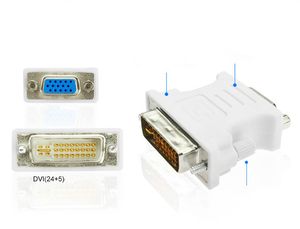 Adaptateur vidéo Adaptateur DVI mâle vers VGA femelle Ordinateur à moniteur DVI mâle (24+5) vers VGA femelle