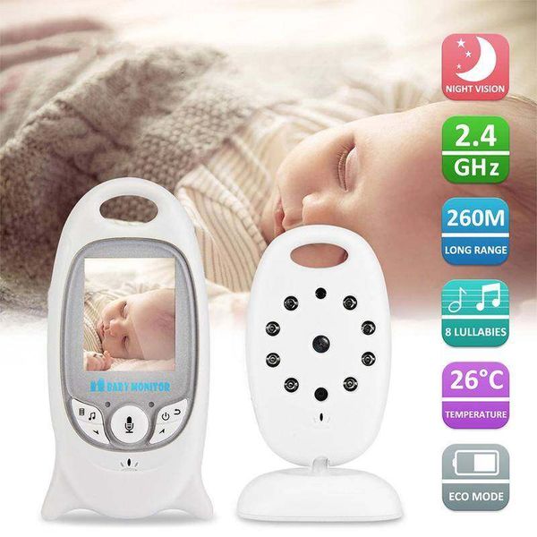Cámara de vídeo para Monitor de bebé VB601, niñera inalámbrica, visión nocturna de 2 vías, LED IR, protección de seguridad de temperatura, 8 canciones de cuna