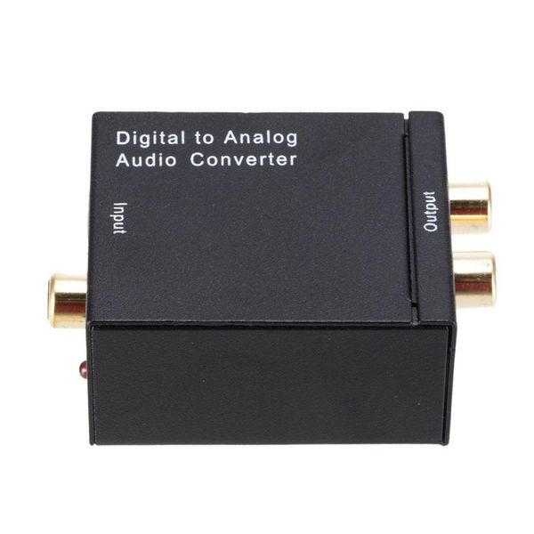Conectores de cables de video Digital a analógico O Convertidor Fibra óptica Toslink Coaxial RCA L/R Adaptador Amplificador de entrega de caída Electrónico OTOOB