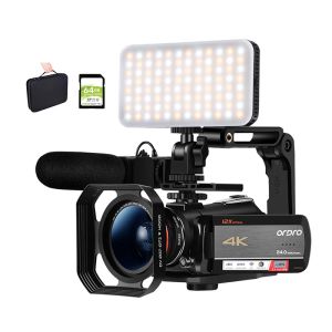 Caméra vidéo 4k YouTube Church en direct Streaming Facebook Ordro AC5 CamCrorder Filmadora Professional Vlog Camera 12X Optical Zoom