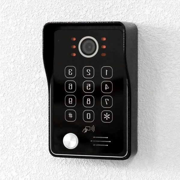Système d'interphone de sonnette de téléphone vidéo de livraison gratuite avec serrure électronique 7 pouces bouton de sortie de déverrouillage blanc parler Jlvqv