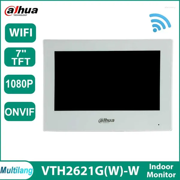 Videoporteros Dahua VTH2621GW-WP WiFi Pantalla de intercomunicación de 7 pulgadas Cámara IP Monitor interior Sistema de timbre inalámbrico para el hogar PoE P2P VTH2621GW-P