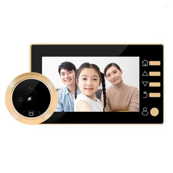 Téléphones de porte vidéo maison intelligente judas sonnette antivol avec électronique peut être utilisé dans les appartements familiaux Villas et Els