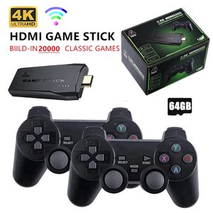 Video Game Console 24G Dubbele Draadloze Controller Stick 4K 20000 games 64GB 32GB Retro Voor TV jongen gift 240123