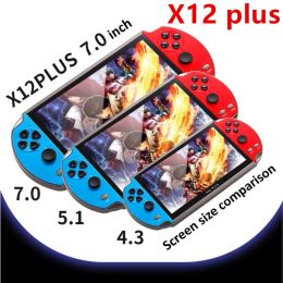 Videogameconsoles Speler X12 Plus 7 inch scherm Draagbare draagbare gameconsole PSP Retro Dual Rocker Joystick VS X19 X7Plus 11 LL