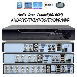 Videorecorders Audio via coaxiale spraak 4816 kanalen DVR 5MN 1080P bewakingssysteem 5 in 1 AHD TVI CVI analoog IP 240219