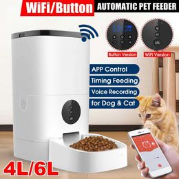 [Version vidéo/WiFi/bouton] 4L/6L distributeur automatique d'aliments pour animaux de compagnie intelligent chat chien distributeur de nourriture télécommande APP minuterie 210615