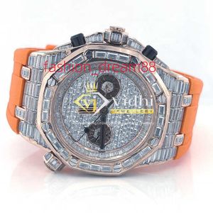 Vidhi-reloj mecánico automático para hombres y mujeres, joyería de lujo, personalizado, Hip Hop, diamante, VVS, moissanita, mecánico