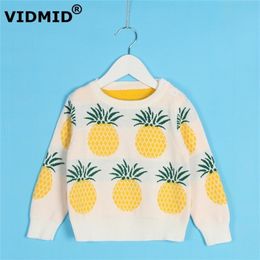 VIDMID Automne Hiver Garçons Filles Vêtements pour enfants ananas Chandails tricotés Enfants Bébés garçons filles chandails en coton tops LJ201128