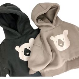 Vidmid Cotton Boys Hooded Sweatshirt Jas Kinderplush Dikte Bear Boy Clothes P5565 211110