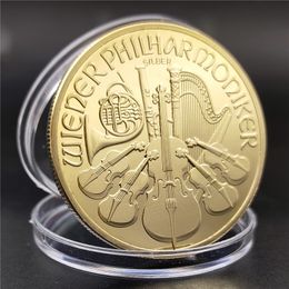 Moneda conmemorativa de violonchelo de Viena, regalo, colección de monedas de oro, año dos mil cero diecisiete, la mejor calidad