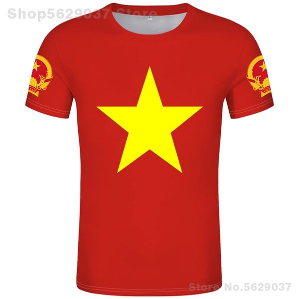 VIET NAM t-shirt bricolage gratuit sur mesure nom numéro vnm t-shirt drapeau de la nation vn vietnam pays vietnamien texte imprimer po vêtements 220702