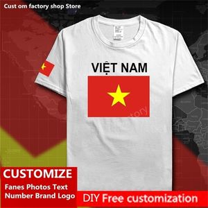VietNam Hommes T-shirt VietNamese Personnalisé Jersey Fans DIY Nom Numéro Marque High Street Mode Hip Hop Lâche Casual T-shirt 220616gx