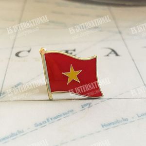 Vietnam National Flag brodery Patches Badge Bouclier et Pin de forme carrée