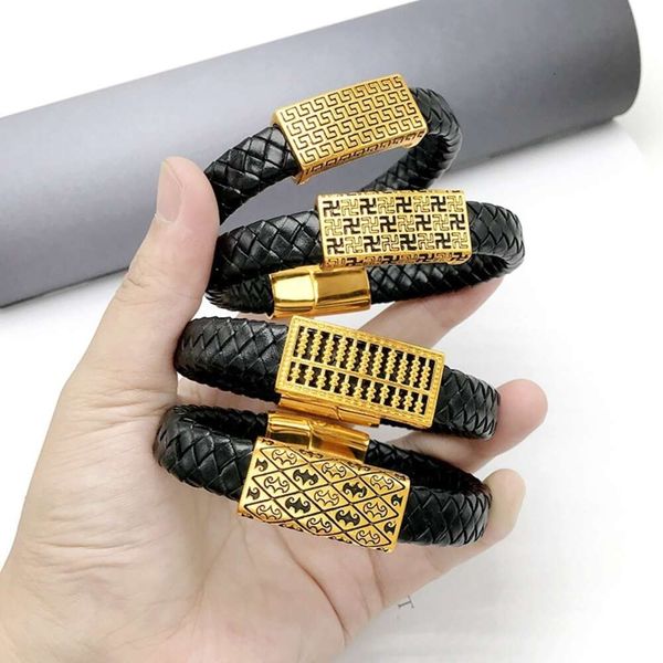 Vietnam Sarkin Fashion Mens Pulsera de tatuaje de tatuaje de tatuaje de tatuaje ancho Tigre Hombre