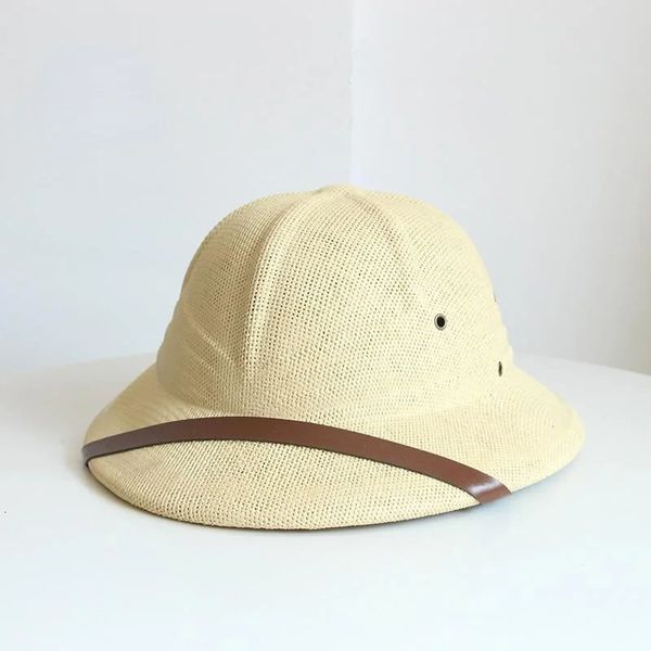 Hat de guerre du Vietnam Femmes British Explorer Paille Chapeau d'été Chatle de bateau