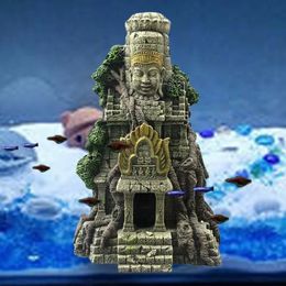 Templo vietnamita Fish Tank Landaming Simulation Crafts Decoraciones de acuarios Decoraciones de entretenimiento Lugar 240508