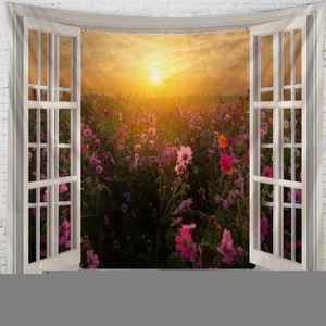 Vista Tapices de ventana Tapestería decorativa 3d Hippie Wall Boho Decor Bedroom Pajama R0411