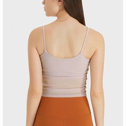 Viewlulu Femmes Élégant Yoga Humidité Viette de sport avec poitrine et haut hisportif