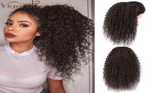 Vigoureuse drawstring Puff Tail Afro Curly Extension Clip dans Tail Extensions de cheveux synthétiques afro-américains 2101082927102