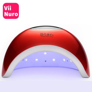 VIINURO 72W UV-lamp LED Nail Lamp Nail Droger voor alle Gels Poolse zonlicht Infrarood Desing 10/30 / 60s Timer Smart voor Manicure C19011401