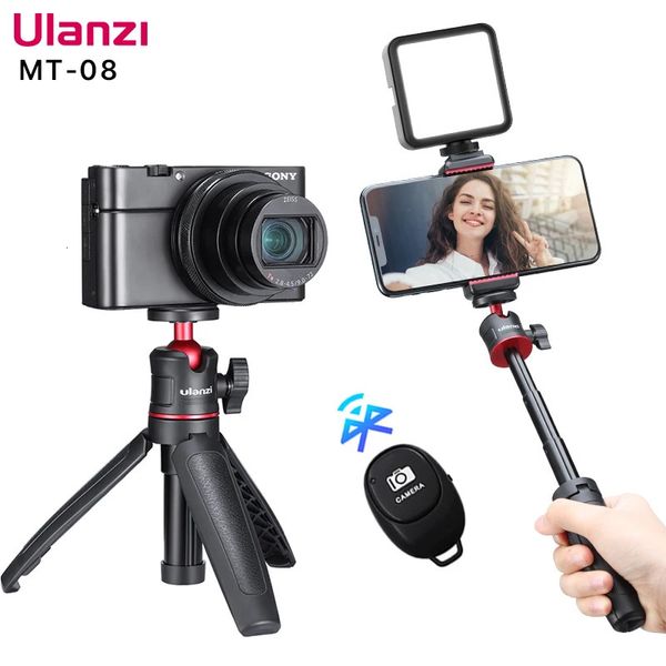 VIJIM Ulanzi MT-08 trépied pliable pour téléphone Mini Portable Selfie Stick14''Screw rotule universelle pour appareil photo DSLR accessoires 240119
