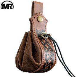 Soupchée médiévale de style viking qui peut être accrochée sur un sac à main de monnaie pour hommes de ceinture sac de taille rétro de haute qualité et beau style 240411