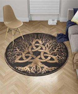 Viking tatouage Carpet carré Antiskid Area Floor Mat 3d tapis non glisser la salle à manger vivant Carpet de chambre douce 02 2106261238054