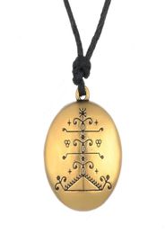 Viking Voodoo Loa Veve Pendentif Vodoun Lwa Talisman Wiccan Pagan Ogou Feray Bijoux Amulette Corde Collier pour Hommes et Femmes2473254