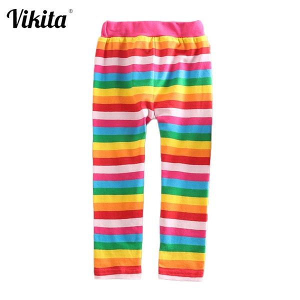 Vikita Kids Leggings filles Pantalons de dessin animé bébé Chicas Pantalons longs Filles Leggings Rainbow Unicorn Leggings pour filles F5508 MIX 210303