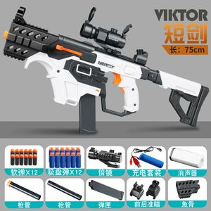 Viktor Toy Guns Soft Bullet Electric Automatic Blaster Toy Submachine Gun para adultos Niños Niños CS