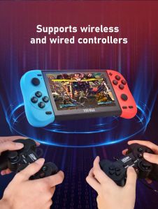 VILCORN X50-MAX 5,1 pouces Console portable Support TV Sortie rétro Portable Video Game Console Gaming Player pour PS1 GBA