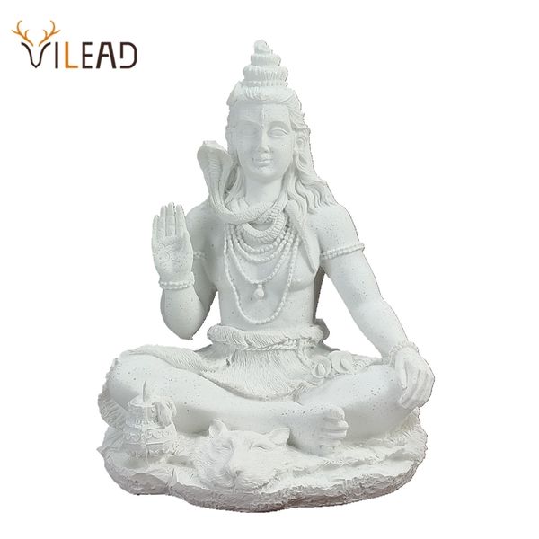 VILEAD 20cm estatua de Shiva hindú Ganesha Vishnu estatuilla de Buda decoración del hogar habitación Oficina decoración India religión Feng Shui artesanías 210727