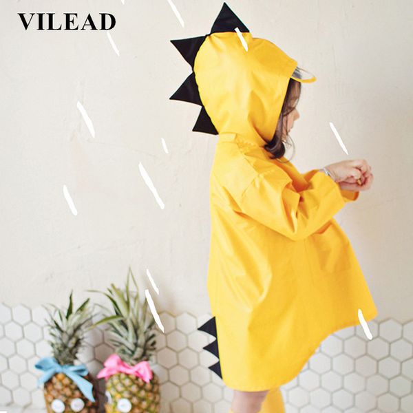 VILEAD mignon dinosaure polyester bébé imperméable extérieur manteau de pluie imperméable enfants imperméable poncho garçon fille veste de pluie cadeau 201110